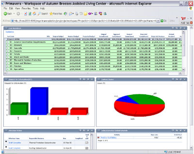 Screenshot: Primavera Contract Management